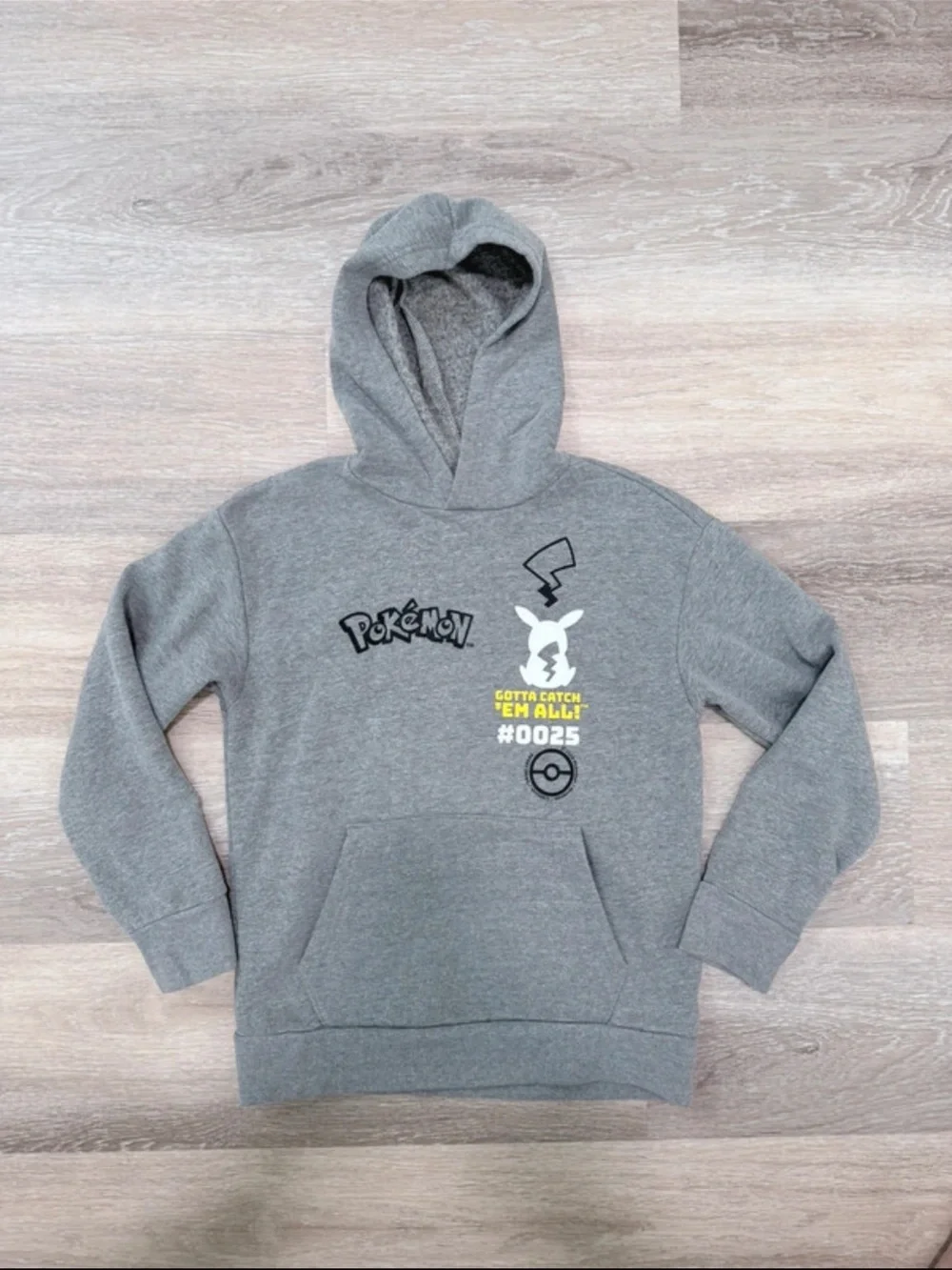 Old Navy Kids Grey Pokémon Pikachu Hoodie with Graphic